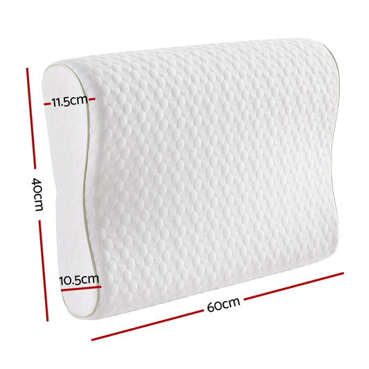 Giselle Memory Foam Pillow Contour Neck PILLOW-PC06-WH