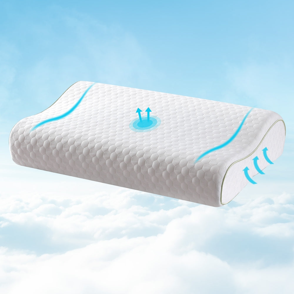 Giselle Memory Foam Pillow Contour Neck PILLOW-PC06-WH