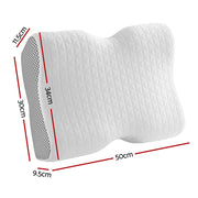 Giselle Memory Foam Pillow Contour Neck PILLOW-PU05-WH