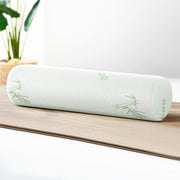 Giselle Bedding Memory Foam Neck Roll Pillow Bamboo Cover PILLOW-ROLL-WH