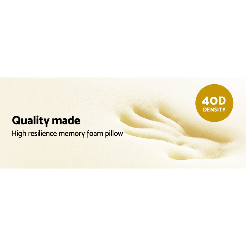Giselle Bedding Memory Foam Neck Roll Pillow Bamboo Cover PILLOW-ROLL-WH