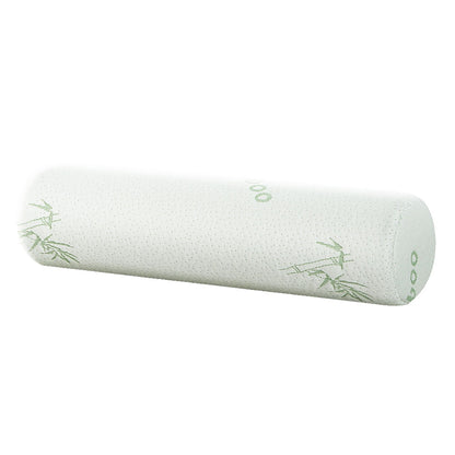 Giselle Bedding Memory Foam Neck Roll Pillow Bamboo Cover PILLOW-ROLL-WH