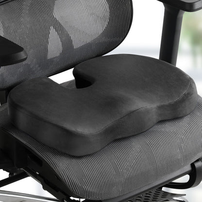 Giselle Bedding Seat Cushion Memory Foam Pillow Back Pain Relief Chair Pad Black PILLOW-SEAT-BK