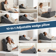 Giselle Bedding Adjustable Wedge Pillow Grey PILLOW-WEDGE-AD-GY