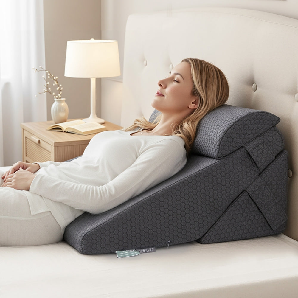 Giselle Bedding Adjustable Wedge Pillow Grey PILLOW-WEDGE-AD-GY