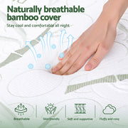 Giselle Bedding Wedge Pillow Gel Memory Foam Ergonomic Support Bamboo Cover PILLOW-WEDGE-BAM-10