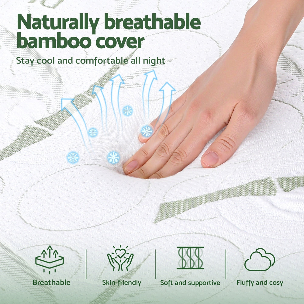 Giselle Bedding Wedge Pillow Gel Memory Foam Ergonomic Support Bamboo Cover PILLOW-WEDGE-BAM-10