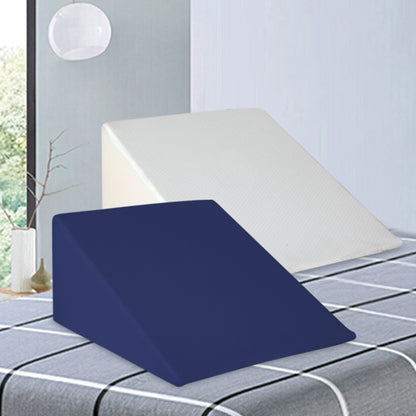 Giselle Bedding Wedge Pillow White & Blue PILLOW-WEDGE-BEI-BU