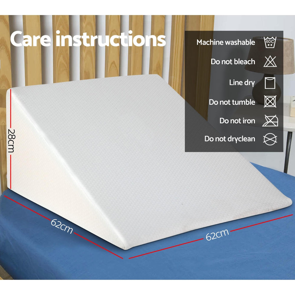Giselle Bedding Wedge Pillow White Twin Pack PILLOW-WEDGE-BEIX2