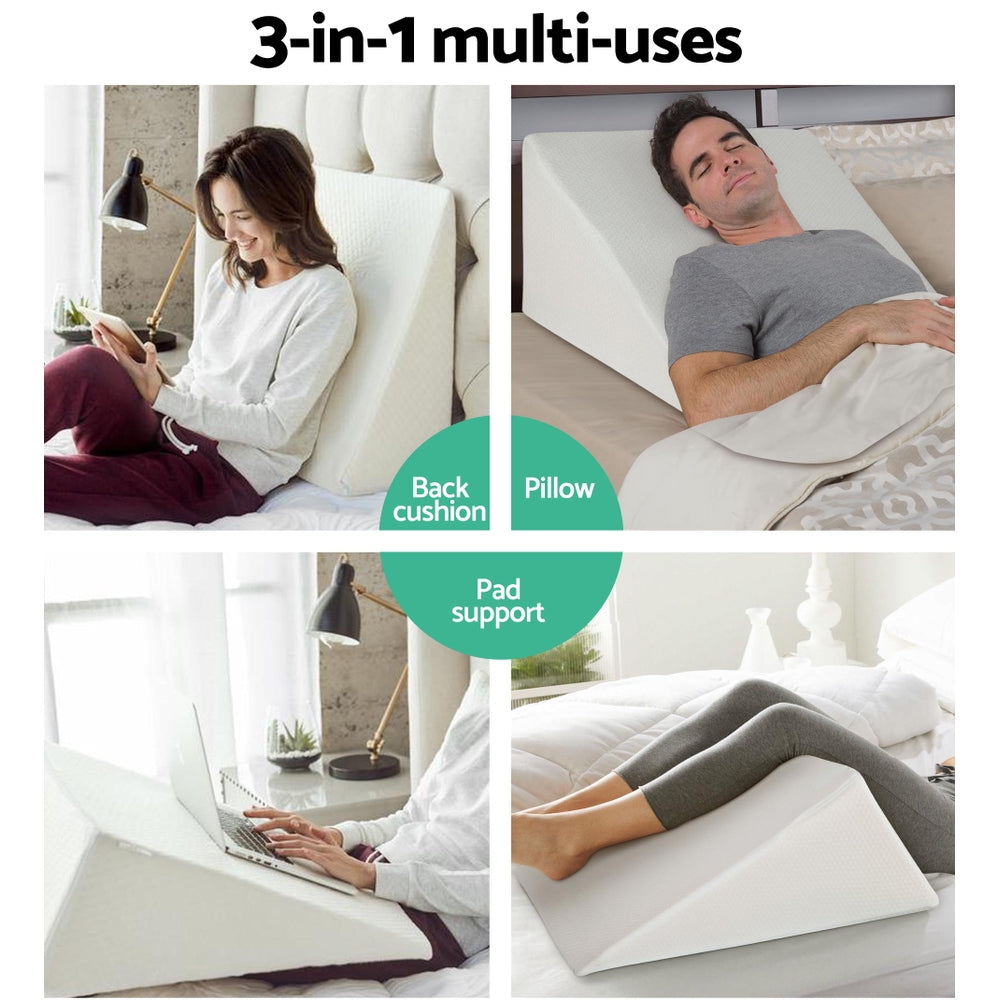 Giselle Bedding Wedge Pillow White Twin Pack PILLOW-WEDGE-BEIX2