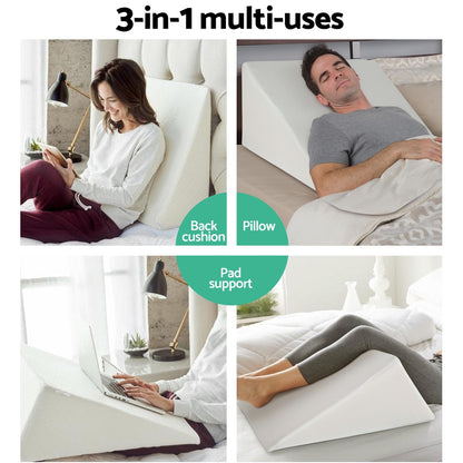 Giselle Bedding Wedge Pillow White Twin Pack PILLOW-WEDGE-BEIX2