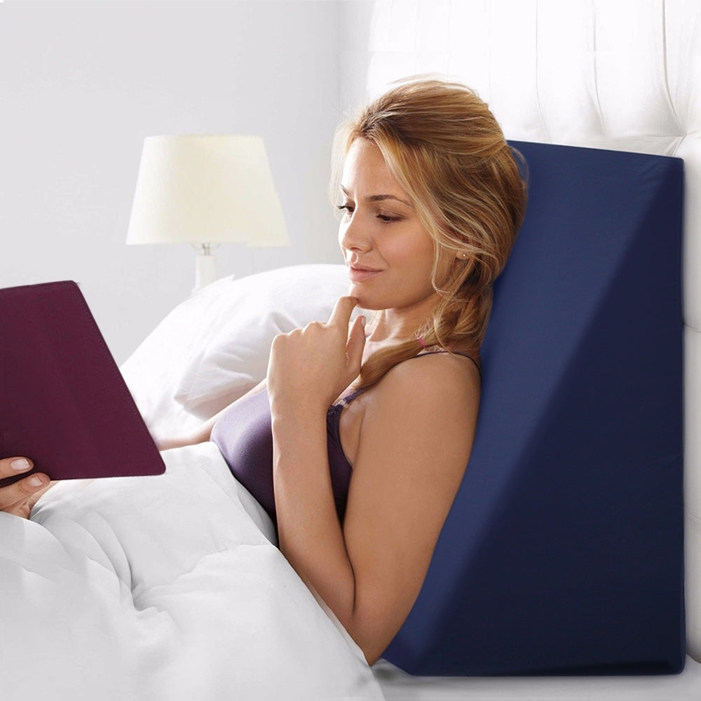 Giselle Bedding Wedge Pillow Blue PILLOW-WEDGE-BU