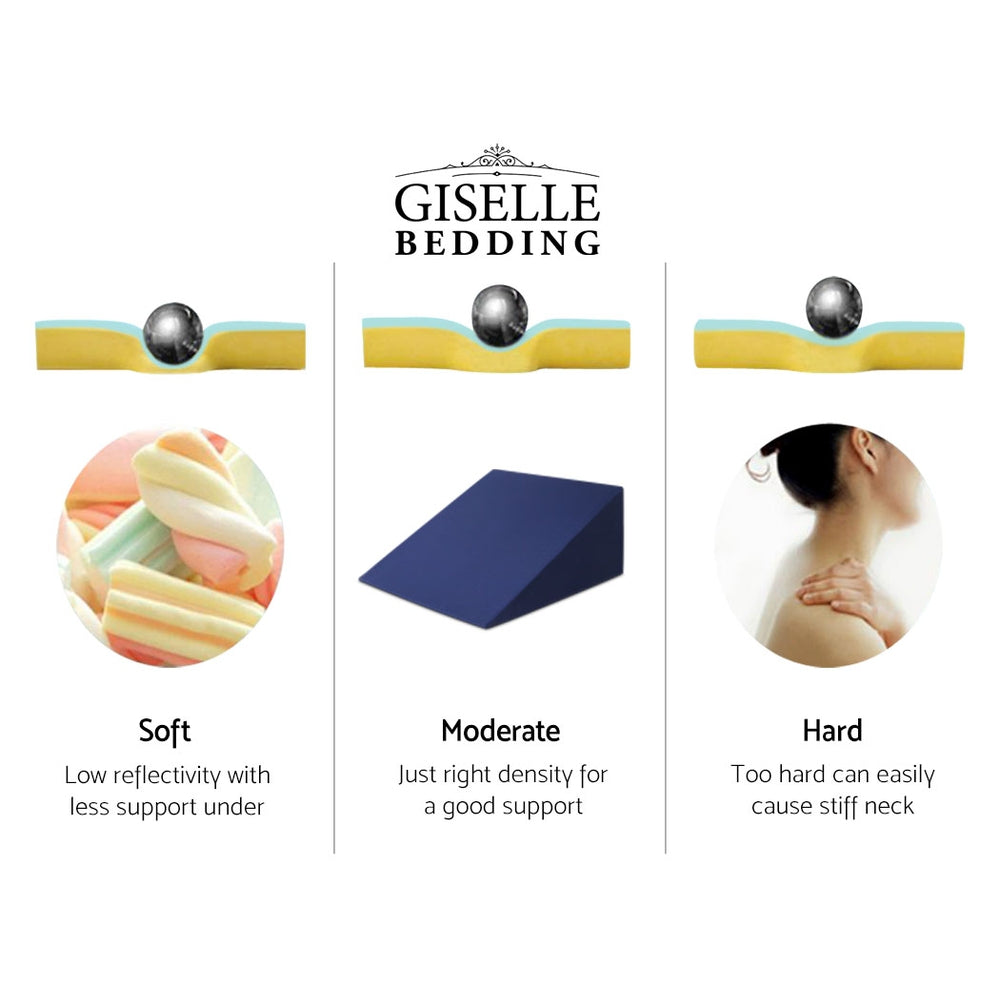 Giselle Bedding Wedge Pillow Blue PILLOW-WEDGE-BU