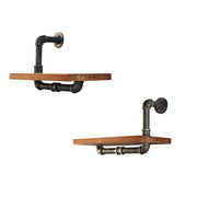 Artiss Floating DIY Pipe Shelf Set of 2 - IVOR PIPE-45-1LVL-HALFX2