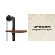 Artiss Floating DIY Pipe Shelf 3 Tiers - IRMA PIPE-61-3LVL-WALL