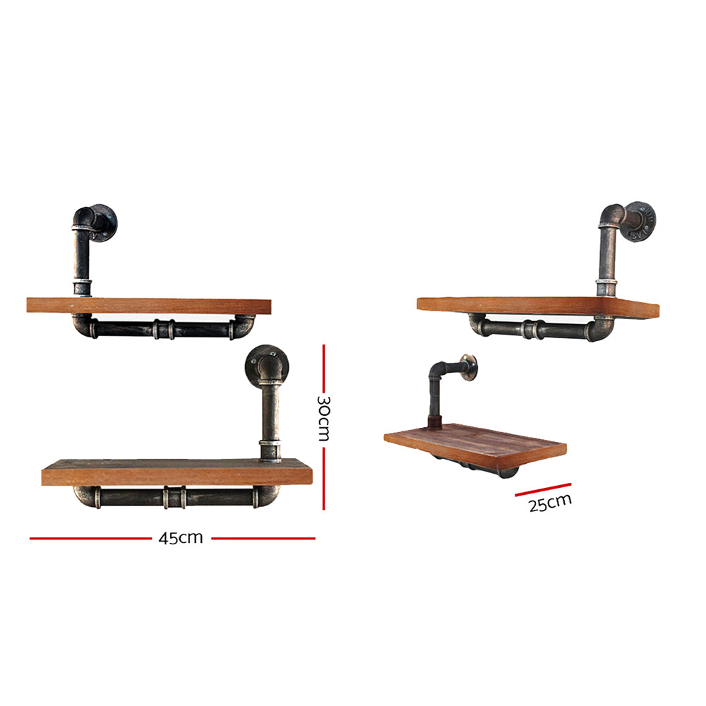Artiss Floating DIY Pipe Shelf 3 Tiers - IONA PIPE-84-3LVL-SNAKE