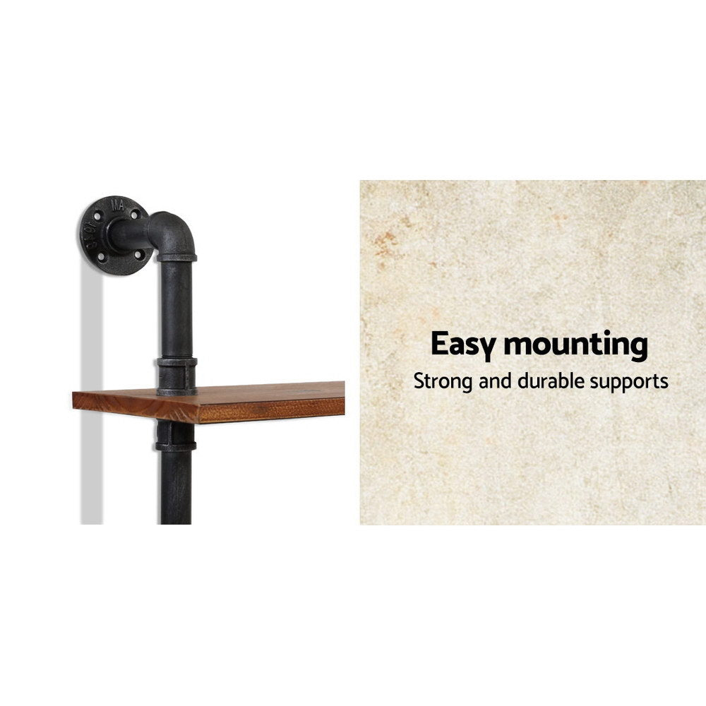 Artiss Floating DIY Pipe Shelf 5 Tiers - ISSA PIPE-92-5LVL-WALL