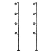 Artiss Floating DIY Pipe Shelf Metal Brackets Set of 2 PIPE-DIY-4LVL-HGX2