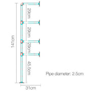 Artiss Floating DIY Pipe Shelf Metal Brackets Set of 2 PIPE-DIY-4LVL-HGX2