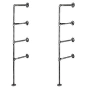 Artiss Floating DIY Pipe Shelf Metal Brackets Set of 2 PIPE-DIY-4LVL-HGX2
