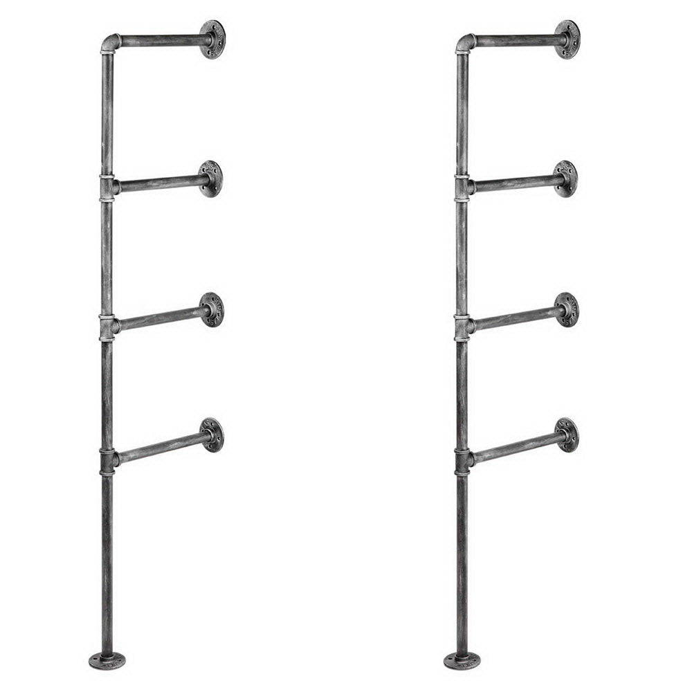Artiss Floating DIY Pipe Shelf Metal Brackets Set of 2 PIPE-DIY-4LVL-HGX2