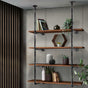 Artiss Floating DIY Pipe Shelf Metal Brackets Set of 2 PIPE-DIY-4LVL-HGX2
