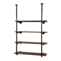 Artiss Bookshelf DIY Pipe Shelf 4 Tiers - INGE PIPE-DIY-4LVL-HGX2-90