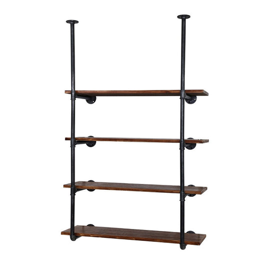 Artiss Bookshelf DIY Pipe Shelf 4 Tiers - INGE PIPE-DIY-4LVL-HGX2-90
