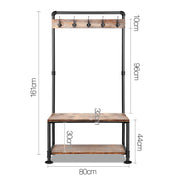 Artiss Clothes Rack Coat Stand 161x80cm Hanger Closet PIPE-DIY-HANGER