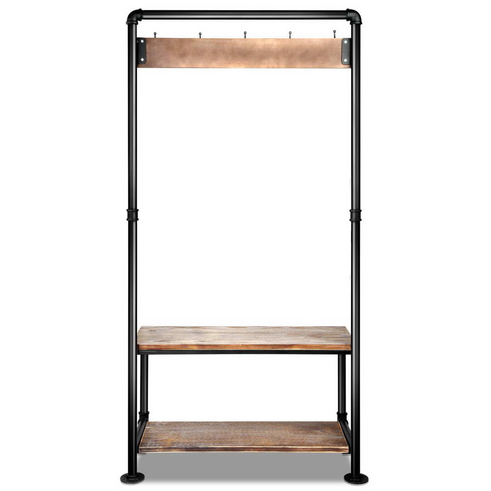 Artiss Clothes Rack Coat Stand 161x80cm Hanger Closet PIPE-DIY-HANGER