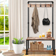 Artiss Clothes Rack Coat Stand 161x80cm Hanger Closet PIPE-DIY-HANGER