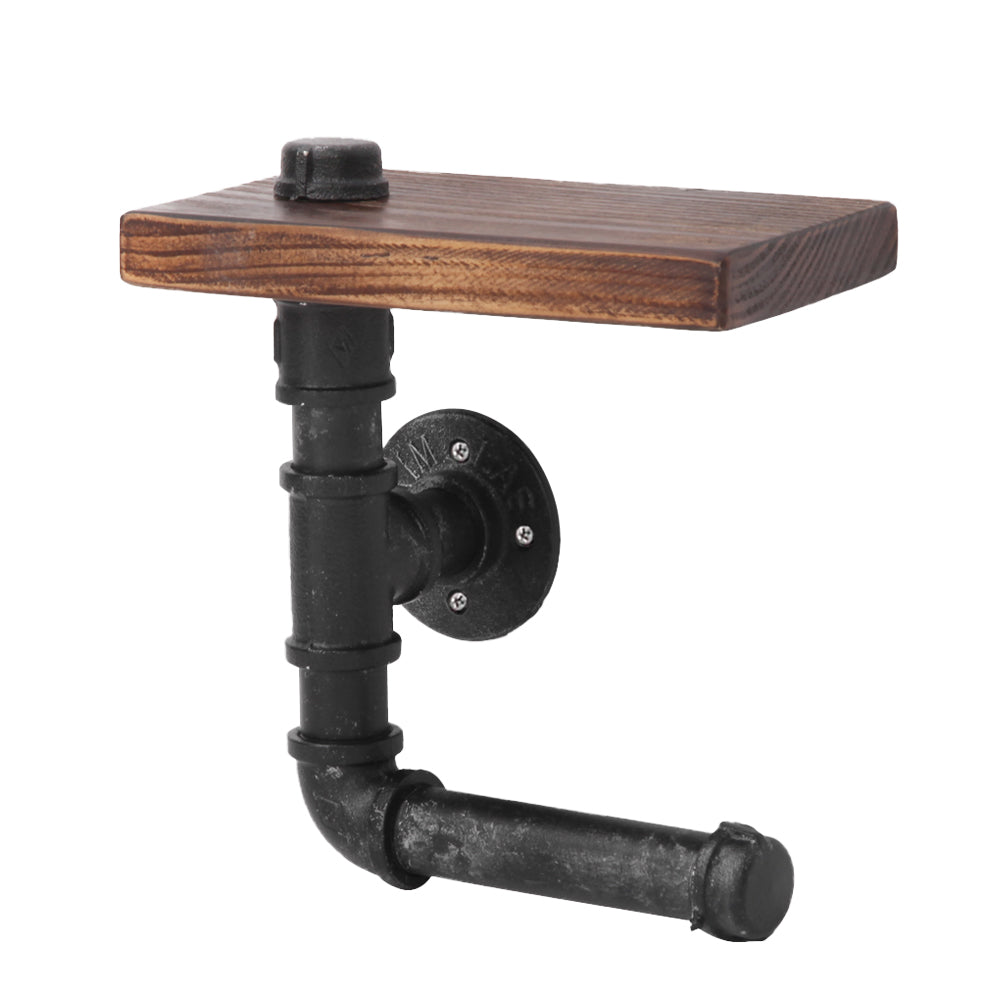 Artiss Floating DIY Pipe Shelf Toilet Paper Holder PIPE-DIY-PAPER