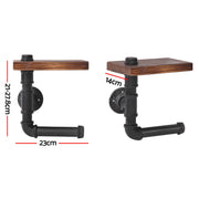 Artiss Floating DIY Pipe Shelf Toilet Paper Holder PIPE-DIY-PAPER
