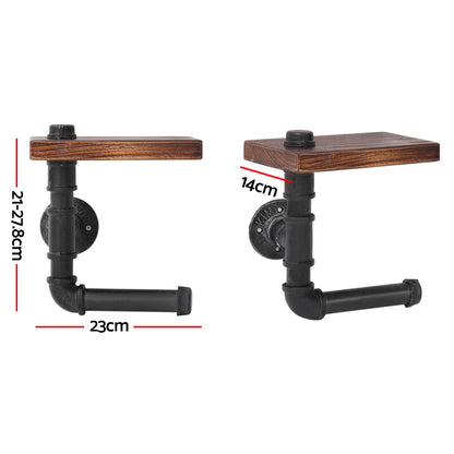 Artiss Floating DIY Pipe Shelf Toilet Paper Holder PIPE-DIY-PAPER