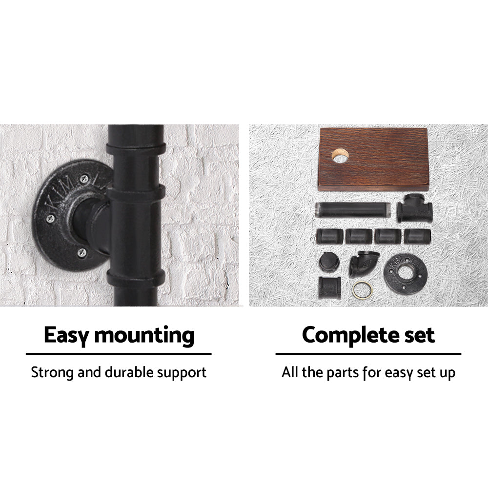 Artiss Floating DIY Pipe Shelf Toilet Paper Holder PIPE-DIY-PAPER
