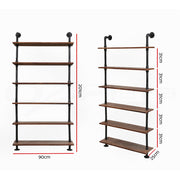 Artiss Floating DIY Pipe Shelf 6 Tiers - IRA PIPE-DIY-SHELF-90