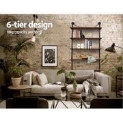 Artiss Floating DIY Pipe Shelf 6 Tiers - IRA PIPE-DIY-SHELF-90