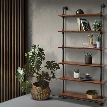 Artiss Floating DIY Pipe Shelf 6 Tiers - IRA PIPE-DIY-SHELF-90