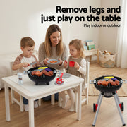 Keezi Kids Pretend Kitchen BBQ Playset Role Play Toy with charcoal Play Food Cup PLAY-BBQ-BK