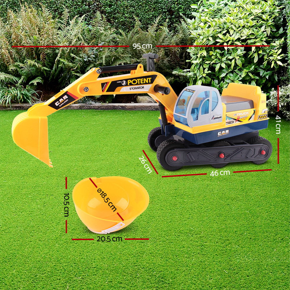 Keezi Ride On Car Toys Kids Excavator Digger Sandpit Bulldozer Car Pretend Play PLAY-CAR-DIGGER