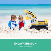 Keezi Ride On Car Toys Kids Excavator Digger Sandpit Bulldozer Car Pretend Play PLAY-CAR-DIGGER