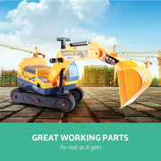 Keezi Ride On Car Toys Kids Excavator Digger Sandpit Bulldozer Car Pretend Play PLAY-CAR-DIGGER