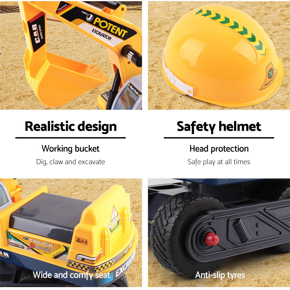 Keezi Ride On Car Toys Kids Excavator Digger Sandpit Bulldozer Car Pretend Play PLAY-CAR-DIGGER
