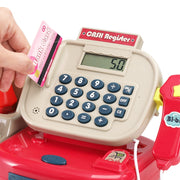 Keezi Kids Cash Register Calculator Pretend Play Shops Money Checkout Toys Set PLAY-CASH-CFL