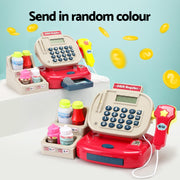 Keezi Kids Cash Register Calculator Pretend Play Shops Money Checkout Toys Set PLAY-CASH-CFL