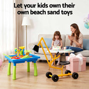 Keezi Ride On Digger with Sand and Water Table Sandpit Toys Set PLAY-DIGGER-WIND