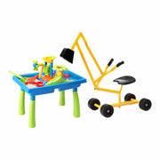 Keezi Ride On Digger with Sand and Water Table Sandpit Toys Set PLAY-DIGGER-WIND