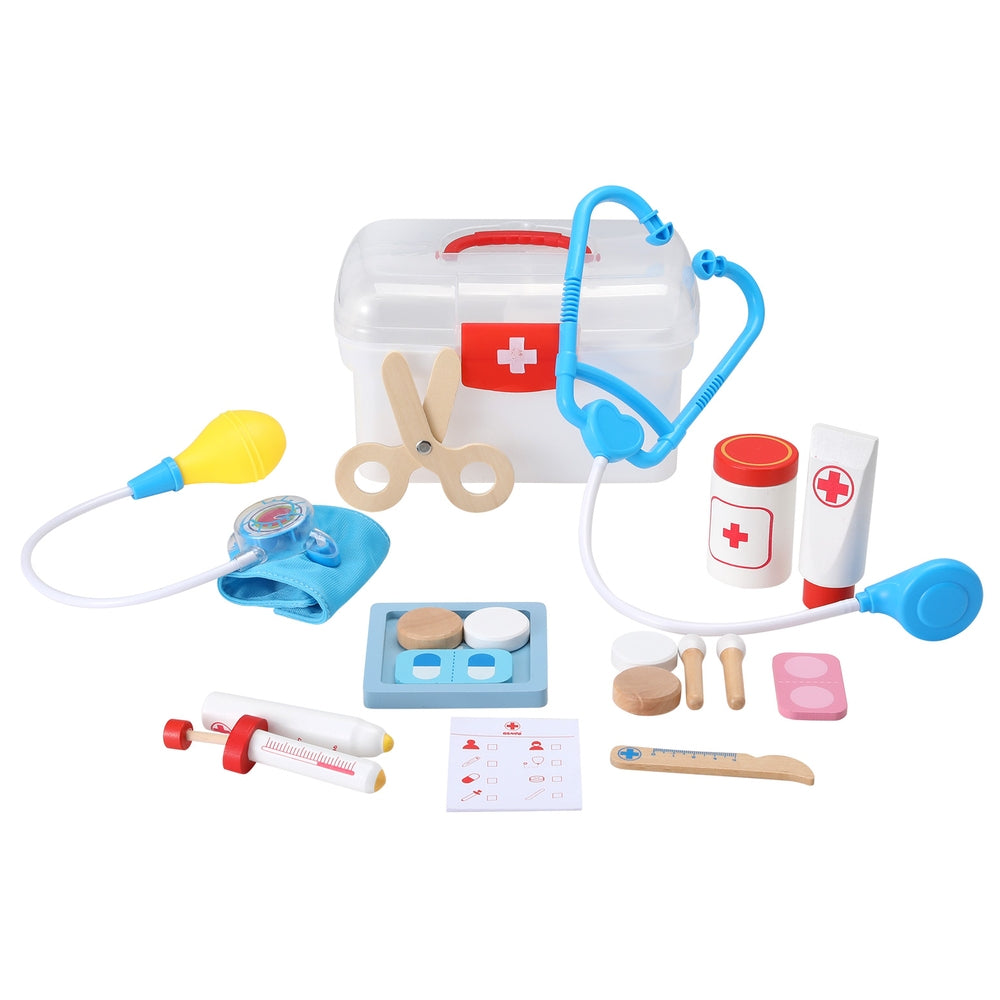 Keezi Kids Doctor Nurse Medical Case Pretend Play Set Stethoscope Medicine Toys PLAY-DOCTOR-WH