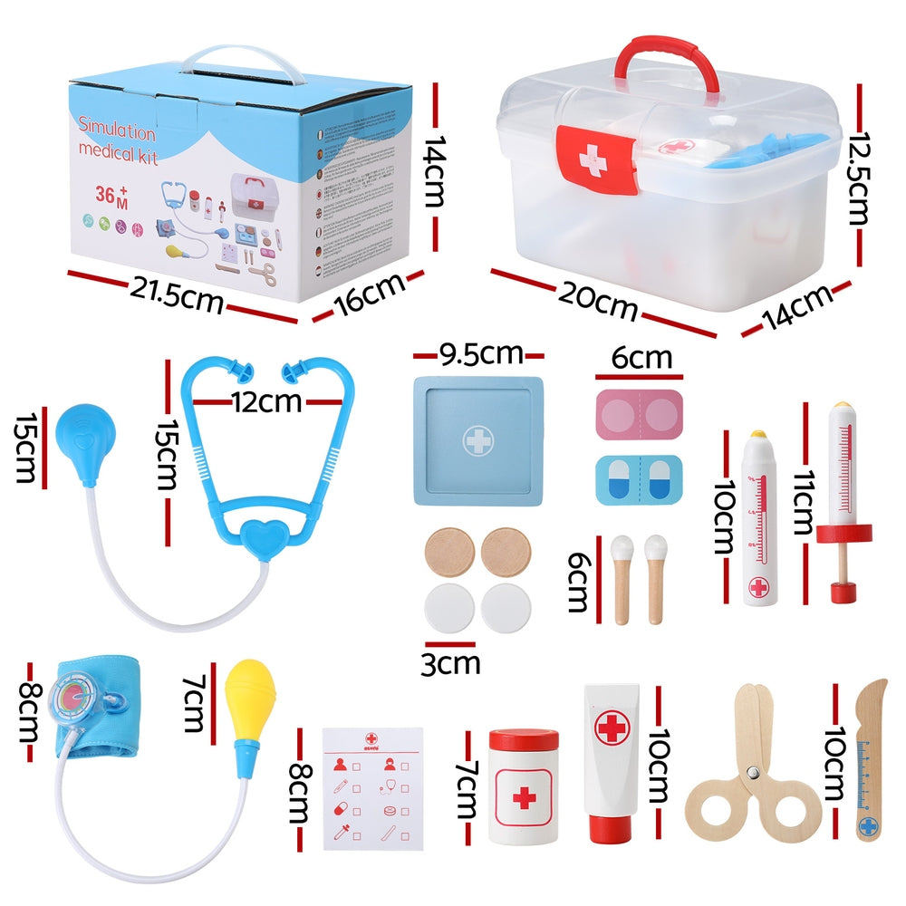 Keezi Kids Doctor Nurse Medical Case Pretend Play Set Stethoscope Medicine Toys PLAY-DOCTOR-WH