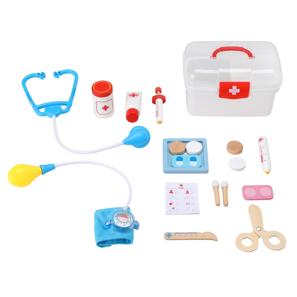 Keezi Kids Doctor Nurse Medical Case Pretend Play Set Stethoscope Medicine Toys PLAY-DOCTOR-WH